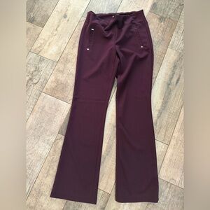 Soho Women's Flair Leg Pants Plum Purple Stretch Career Professional Bottoms